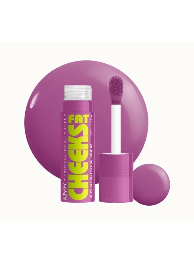 NYX PROFESSIONAL MAKEUP Fat Cheeks Juicy Liquid Blush, 08 - BlueBerry Burst - Image 1